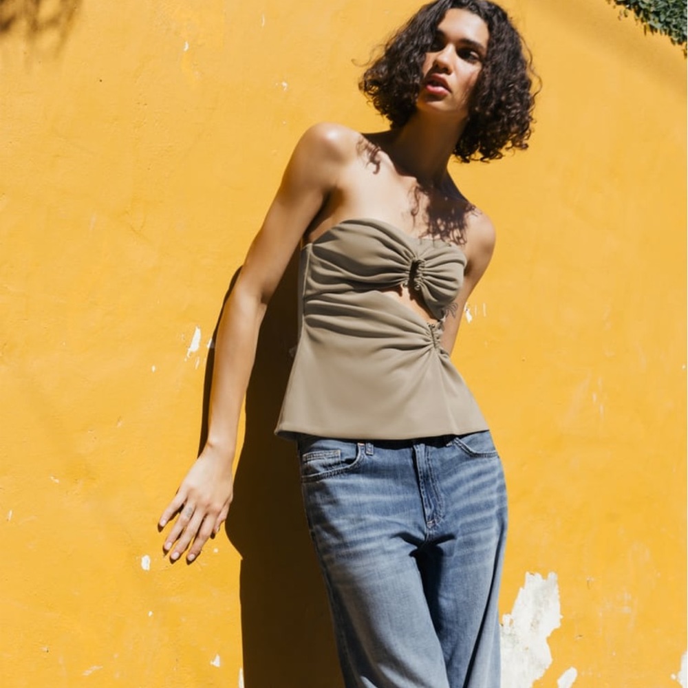 Zara strapless top in size large.